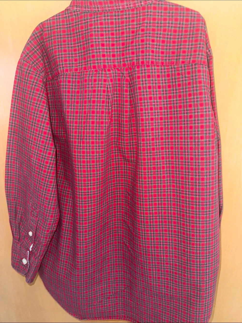 GAP Red and Green Plaid Button-Down Shirt